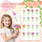 DIY Rose and Butterfly Flowers vase Fabric Flower Bouquet Craft Kit Handmade Girls Toy Birthday Gift Playset decoration