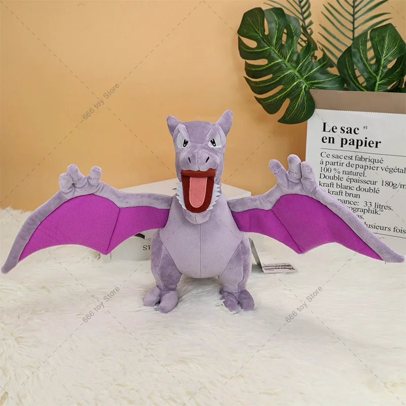 27CM Anime Pokemon Plush Aerodactyl Purple Peluche Stuffed Doll Toys Gifts for Kids Birthday Christmas