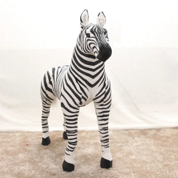 90cm Large Pretty Standing Zebra Lively Simulated Stuffed Animals Can Ride Model Kids Mount Decorat Plush Doll Children Toy Gift