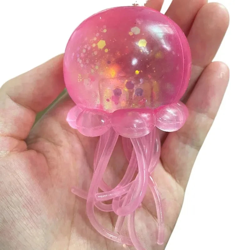 Kawaii Jellyfish Maltose Squishy Toy Super Soft Colors Cute Jellyfish Modeling Stress Relief Relax Fun Toy for Friends Gifts