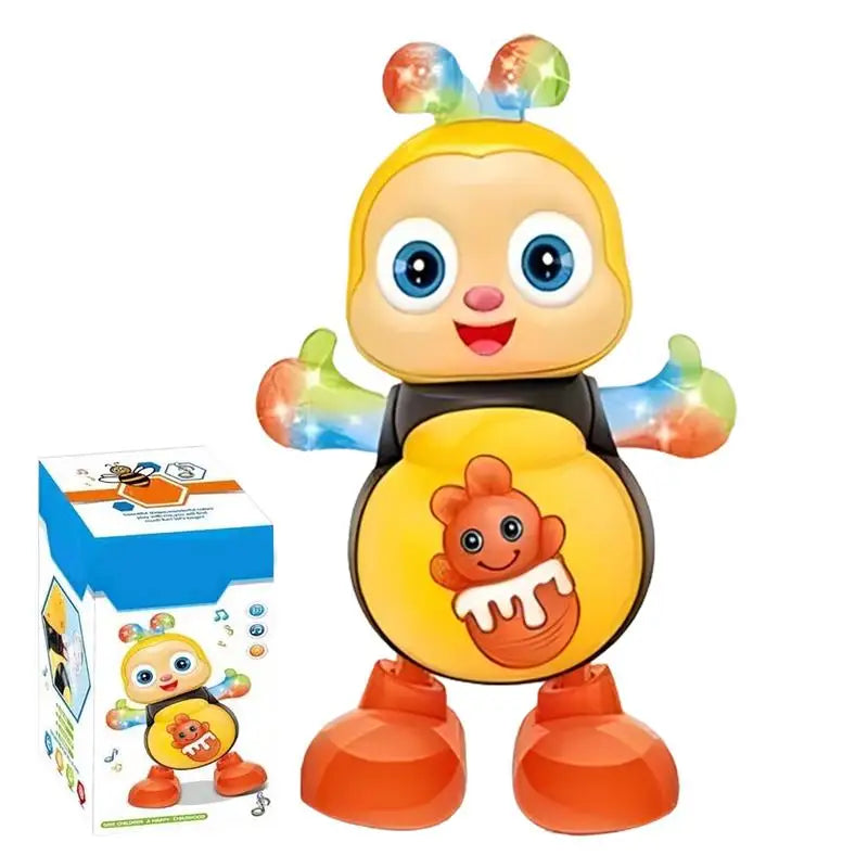 Dancing Bee Electric Toys with Musical and Lights  Electronic Cartoon Bee Preschool Learning Toys Dancing animal Bee Singing toy