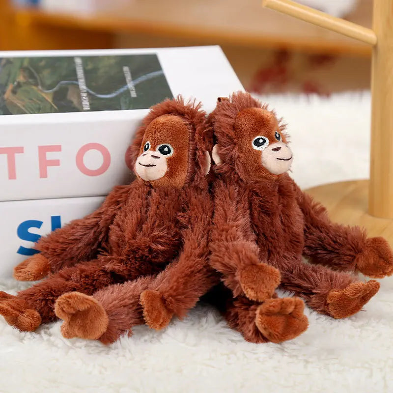 Cartoon Punch Monkey Plush Doll Stuffed Keychain Accessories Creative Cute Backpacks Pendant Fans Gift
