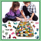Wooden Cat Jigsaw Puzzle: High-Quality Waterproof Wood, Unique Shape Pieces, 4-6H Assembly, Home Decor & Family Fun Gift