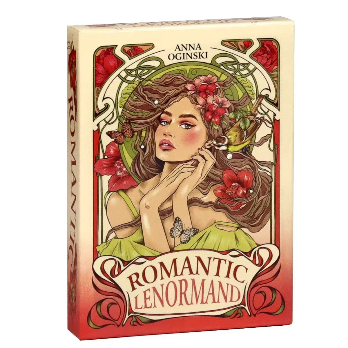 Art Nouveau Floral Romantic Oracle Cards 37Pcs English Divination Deck For Party Table Game