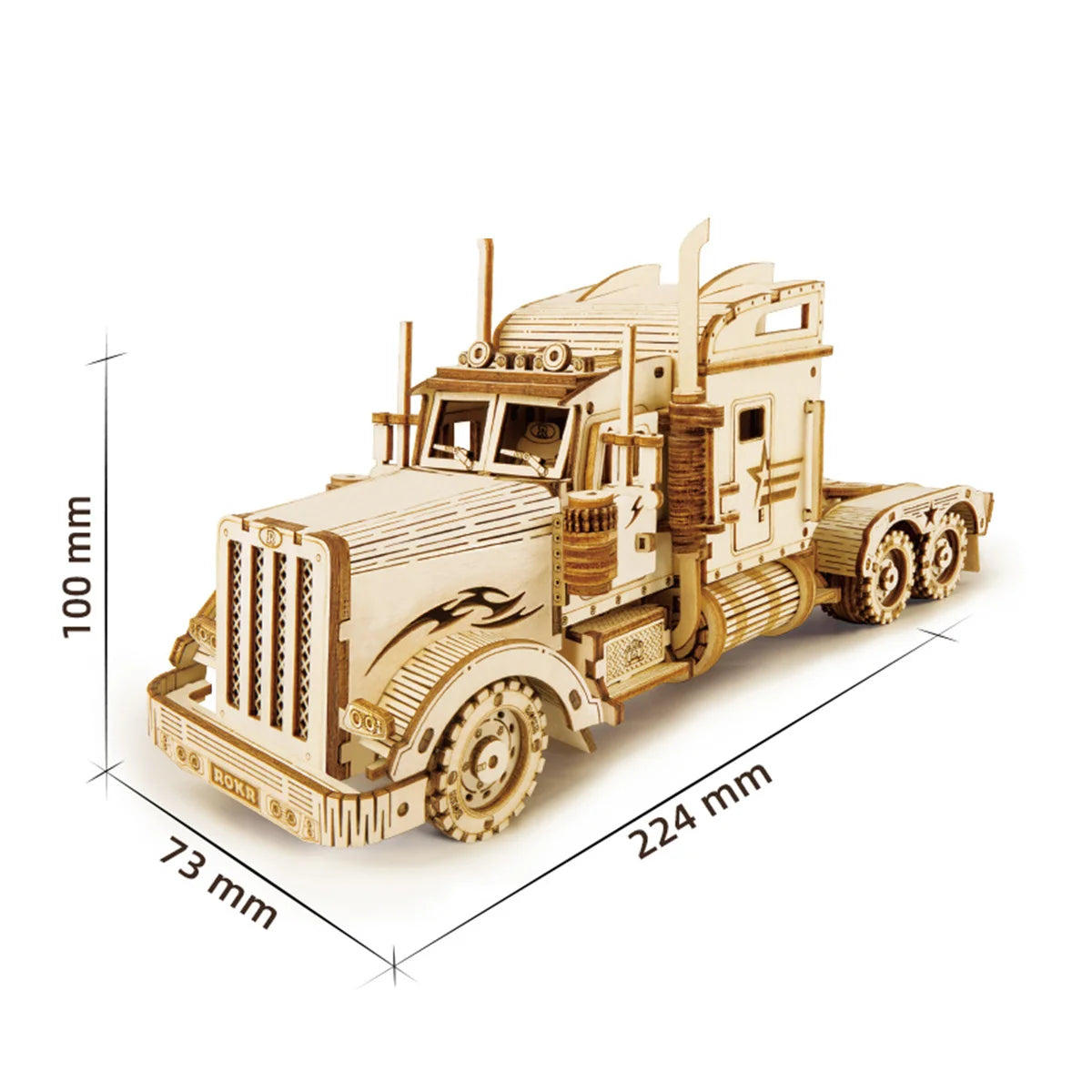 Robotime Classic Car 3D Wooden Puzzle Train Army Jeep Heavy Truck Vintage Car 1:15 Scale Model Building Kits for Kids