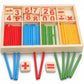 Children's Math Teaching Aids, Counting Sticks, Arithmetic Learning Box, Wooden Educational Toys, Montessori Education