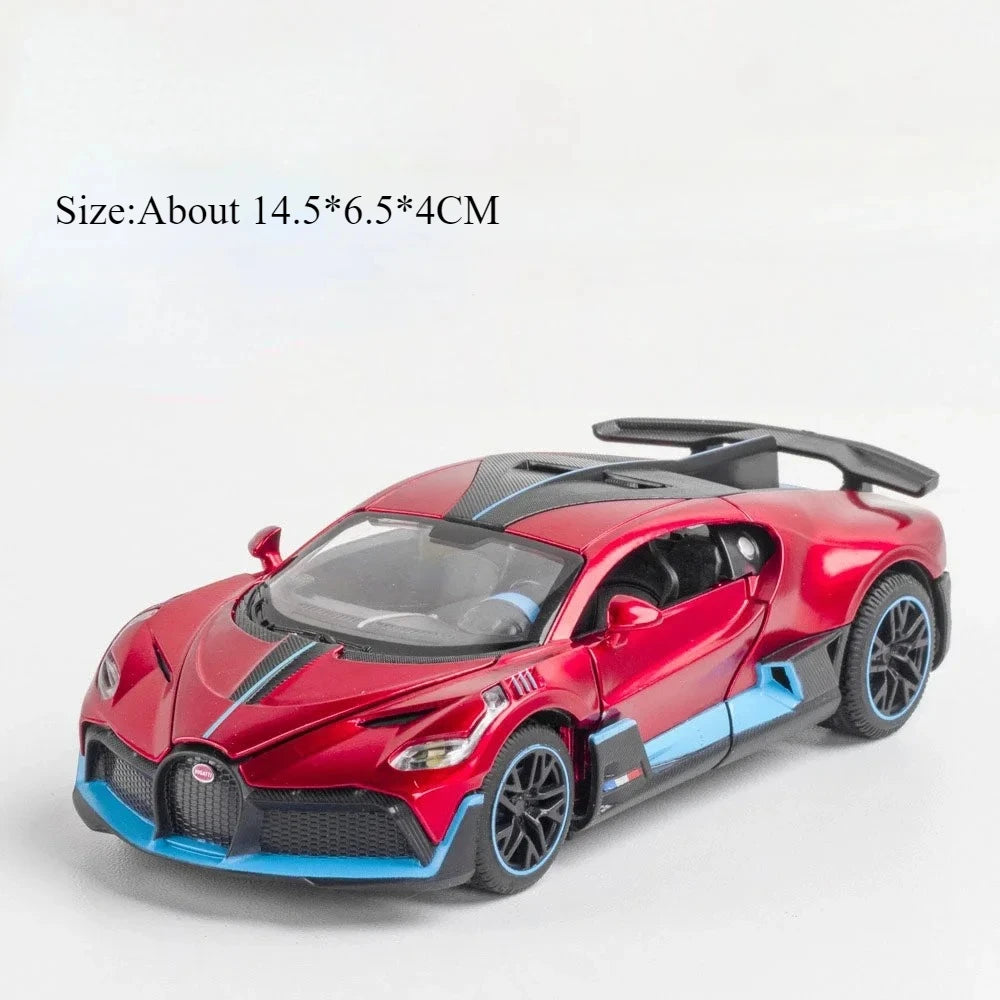 1:32 Tourbillon DIVO Alloy Model Toys Diecast Car Sound Light Pull Back Doors Opened Miniature Vehices for Kids Birthday Present