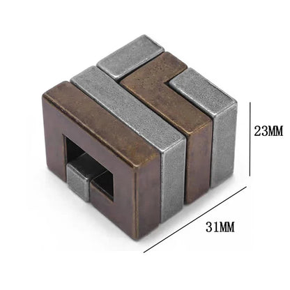 Magical Hard Brain Riddle IQ Quiz Metal Disentanglement Puzzle Brain Training Unlock Game Learning Presents for Boys Girls Kids