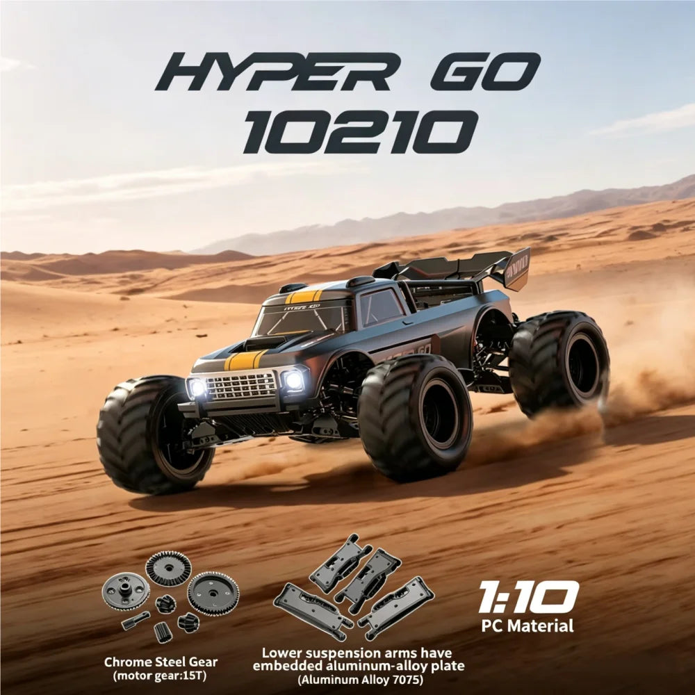 MJX Hyper Go 10210 1/10 RC Car 3S 66KM Brushless High Speed Off-road Drift Vehicle 2.4G Remote Control Toys Car as Gift