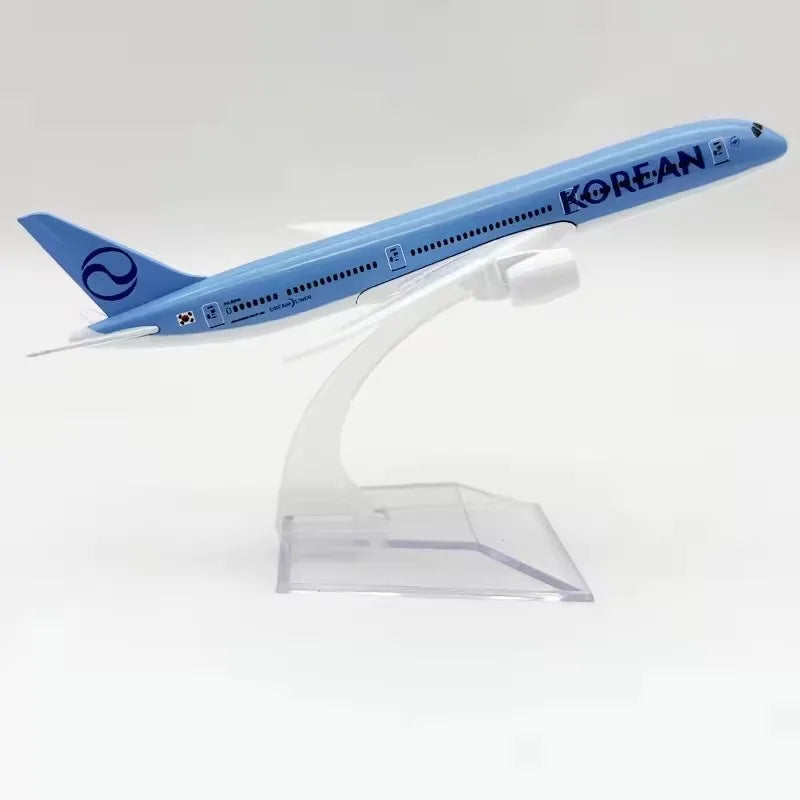 16cm Aircraft Models Air Korean Airlines Boeing 787 Scale Alloy Metal Diecast Airplane Model Korean Air Plane