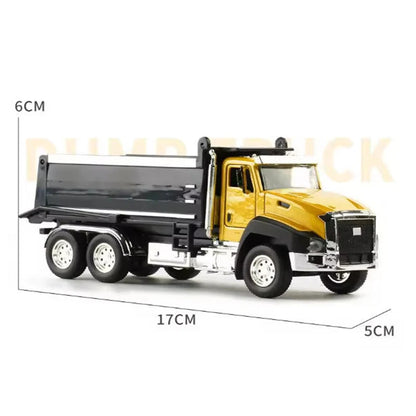 Kid Alloy Truck 1:50 Model Engineering Vehicle Excavator Bulldozer Head Dumper Truck Crane Tanker Toys Boy Children's Gifts