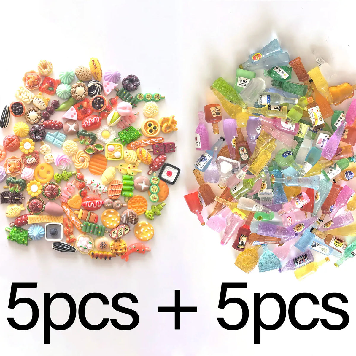Random Miniature Dollhouse Supermarket Food Snacks Mini Cake Wine Drink Food Accessories Kids Gift