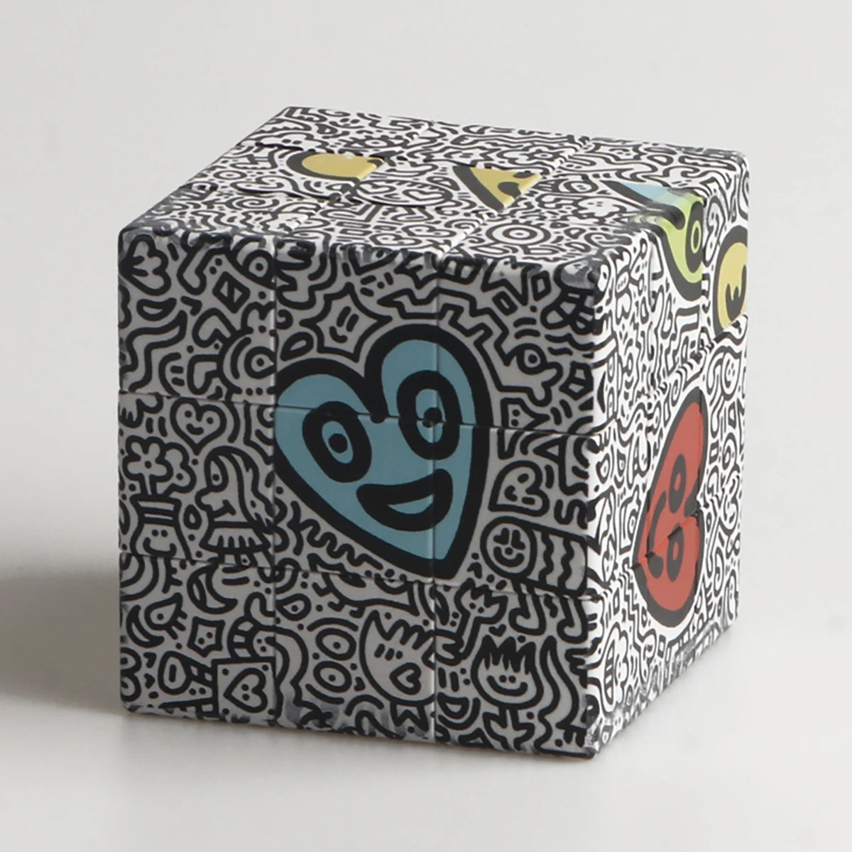 Magic Cube 3x3x3 Cartoon Alien dollar graffiti UV Fun Stress Relief Puzzle Professional Smooth Speed Game Children's Toys Gifts