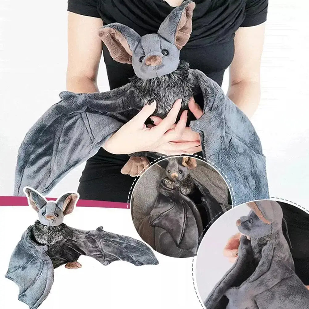 Bat Doll Plush Toy,Goth Bat Plush Creepy Gothic Bat Stuffed Animal Lifelike Bats Plushie Soft Hugging Plush For Birthday Gifts