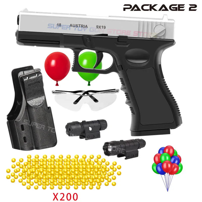 2026.SAFE SOFT BULLET TOY BLASTER PISTOL WITH MAGAZINE AND BALLS, PERFECT FOR OUTDOOR SHOOTING GAME AND KIDS GIFT