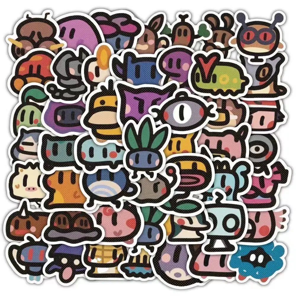 100pcs Pokemon Kawaii Stickers Old School Sticker Charmander Pikachu Psyduck Artist Work Gifts for Kids for Bike Guitar Laptop