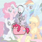 1pcs My Little Pony Keychain acrylic Pendant Anime Keyring Cartoon Decorative Pendants