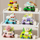 NEW DIY Coffee Car Buns Food Truck Ice Cream Store Flower Street View Building Blocks Kit Bricks Model Toy