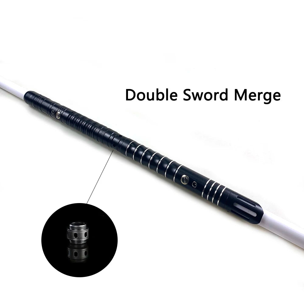 Metal Handle RGB Cosplay Double-edged Lightsaber Sword 16 Colors Change LED Switchable Sound And Light For Boys Girls Gift