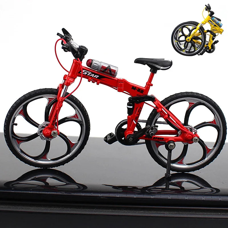 1:8 Mini Model Alloy Bicycle Diecast Simulation Metal Adult Finger Mountain Bike Toy Die-cast Collection Gifts Toys Children