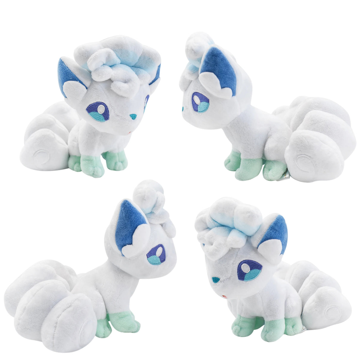 Alolan Vulpix Plush Toys Stuffed Animal Game for Collectible Gift,Cute Cartoon Character Black 9 Inch