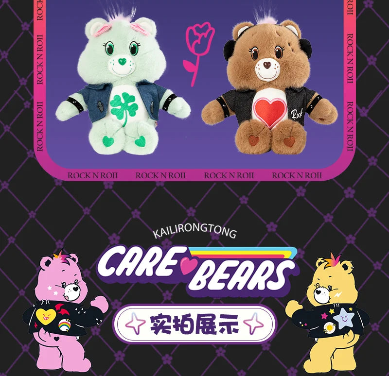 Care Bears 33cm Plush Toy Cartoon Dolls Cute Stuffed Bear Toys Denim Jacket Soft Animal Doll Gift Home Decor Ornament Collectib