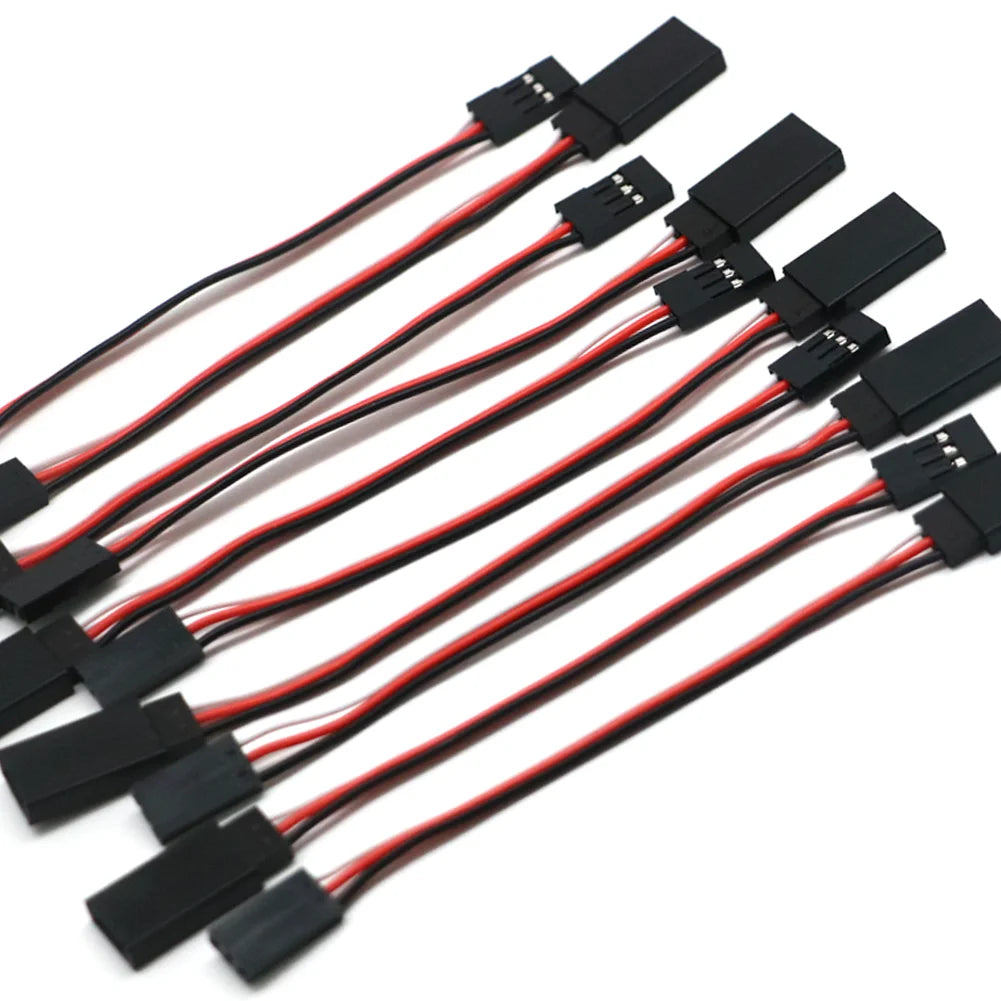 10pcs 100mm/150mm/200mm/300mm/500mm RC Servo Extension Cord Cable Wire Lead JR For Rc Helicopter Rc Drone