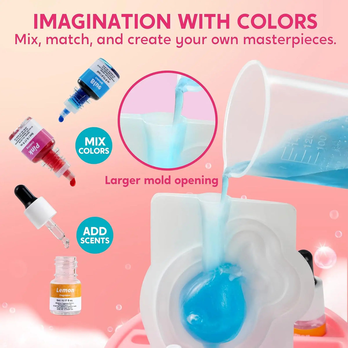 JOYFY Unicorn Soap Making Kit Girl Crafts DIY Project for Kids Birthday Chirstmas Gift STEM Activity Teenage Gifts