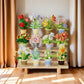 Small Particle Building Block Home Decor Series Flower Potted Plant Toys Set with Permanent Flowers Gift for Plant Arrangements