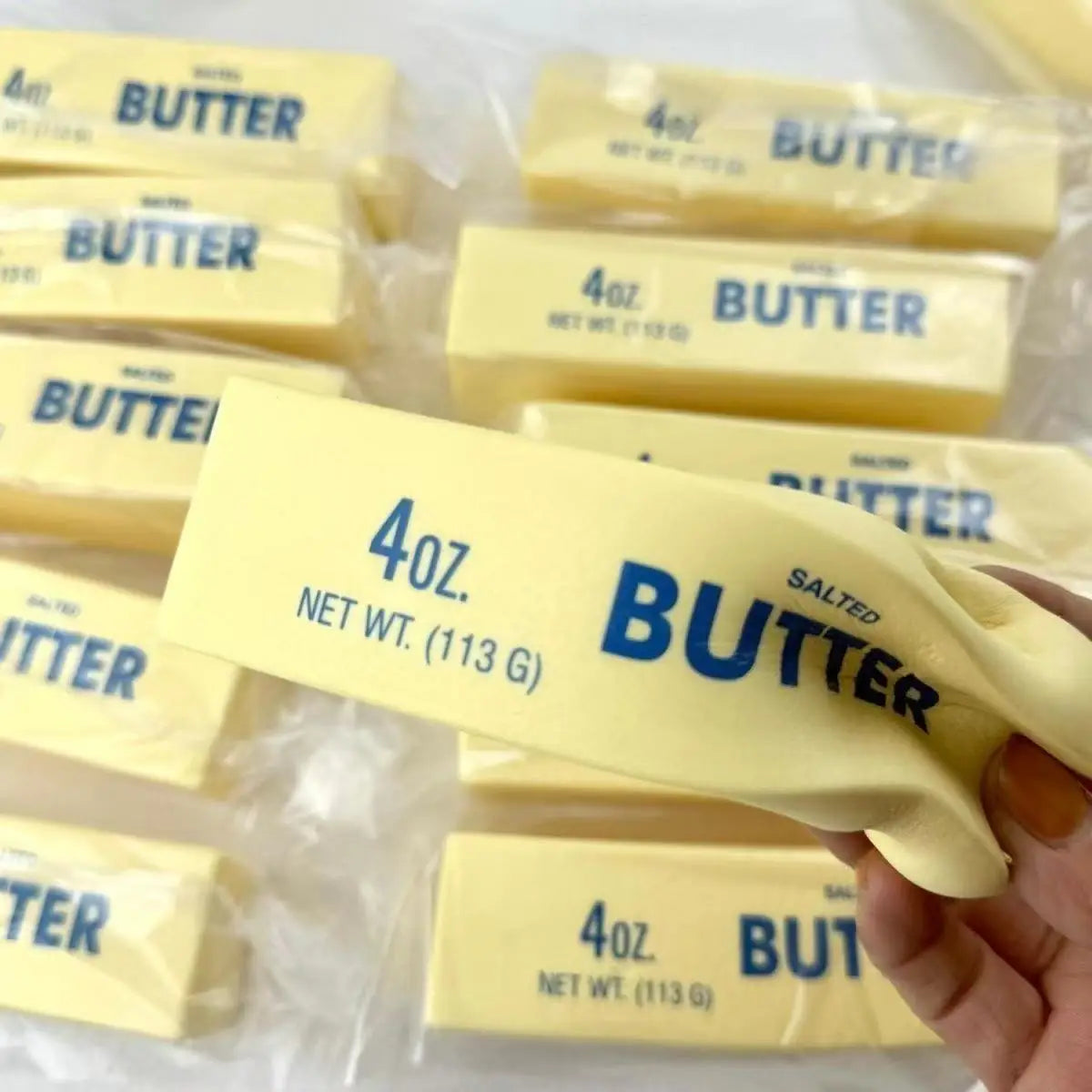 Butter Stick Squeezed Soft Slow Rising Toy Butter Bar Brick Squishy Fidget Anti Stress Release Hand Relax Games Festivals Gifts