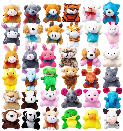 JOYFY 12/36/72 Pack Mini Animal Plush Toy Assortment Bulk Stuffed Animals for Kids Plush Keychain Halloween Party Decoration