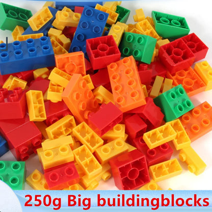 500g DIY MOC Color Random Assembly Big Building Blocks Bulk Basic Parts Classic Model Bricks Creative Sets Educational Baby Toys