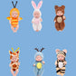 6Pcs Reborn Doll Kit Toy Simulation Princess Dolls Toy Mini Cute Sleeping Baby with Clothes Accessories Birthday Gift for Kids