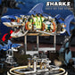 Shark Deep Sea Creature Building Kit Mechanical Shark Sea Creature Building Blocks Set Creative Gifts for Girls and Boys 687pcs