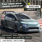 1:24 Scale 4WD Drift RC Car 2.4G Remote Pearl Finish Large Tail Fin Replaceable Racing Drift Wheel Front Rear LED Light Toy Car