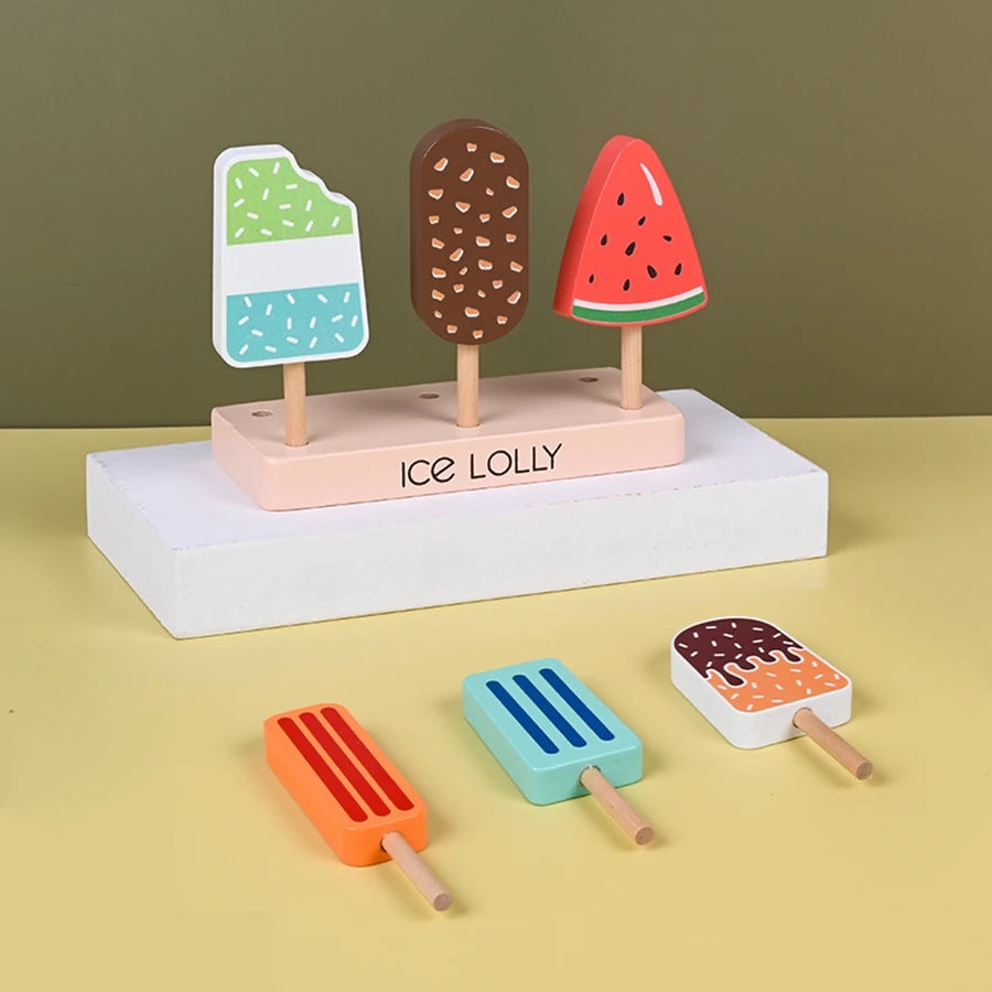 Children Play House Ice Cream Toys For Girls Boys Cutting Fruit Kitchen DIY Pretend Play Educational Toy