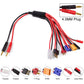 RC Charger Adapter Connector 8 In 1 Charger 4.0mm Banana XT60 TRX Tamiya Lipo for RC Car Drone Imax B6 B6AC Battery Cable