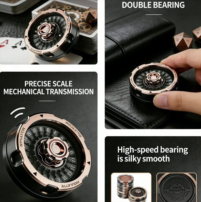0 Sided D20 Lucky Rotating Wheel Fidget Toy Anti Stress Anxiety Relief EDC Hand Spinner Desk Gadget DND RPG Table Game Gift