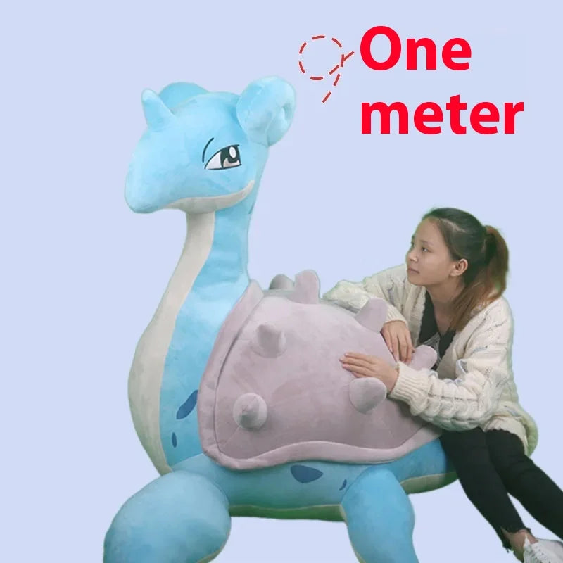 100CM Large Size Pokemon Lapras Anime Plush Toy Doll Cute Stuffed Plushies Pillow Kawaii 38cm Decor Ornament for Christmas Gift