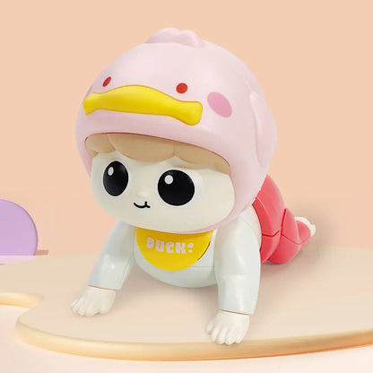 1PC Crawling Doll Baby Toy with Music, Aged 0-1, Learning Crawling Guidance and Head Up Training