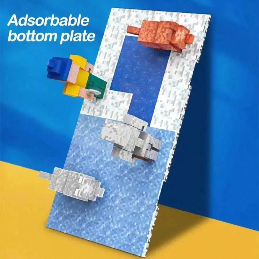 Variety Magnetic Interlocking Base Plates, Fit Pixel Magnetic Blocks, Kids Toy Gifts for Birthday Halloween Xmas