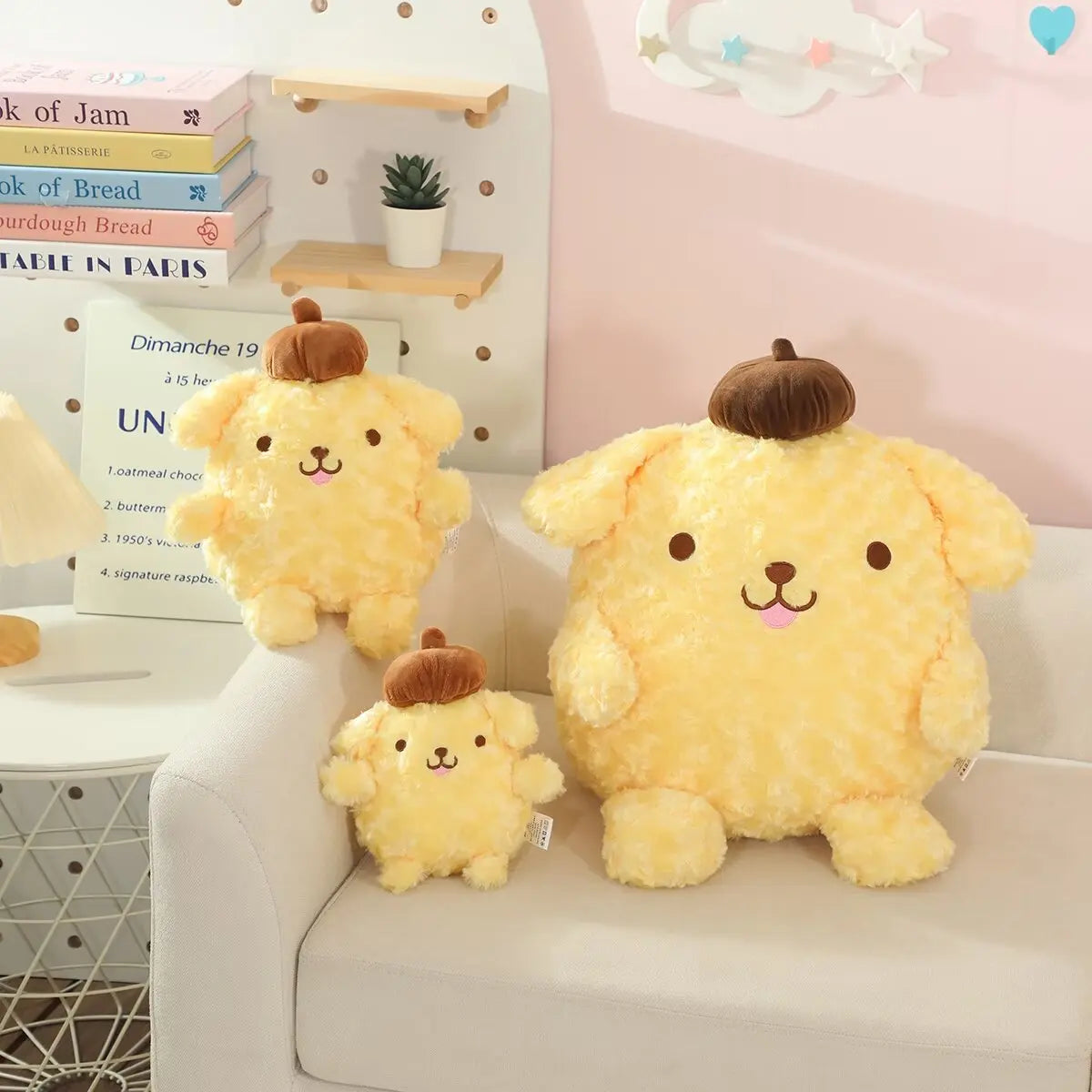 2026 Pom Pom Purin Plush Pillow Cute Comfortable PomPomPurin Stuffed Sofa Cushion Home Decor Xmas Gifts For Girl