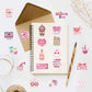 50pcs Pink Bookish Lover Inspirational Stickers Book Themed Decals for Notebooks Water Bottles Luggage Vinyl Stickers Pack