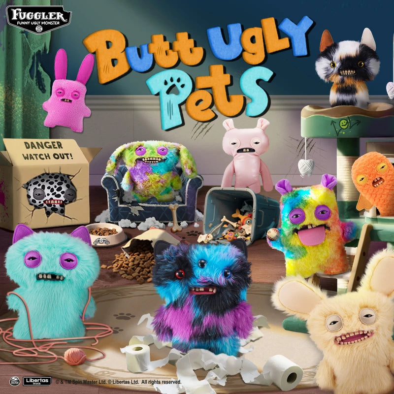 Original Fuggler Ugly Monster Plushies Toys Fuggs Teeths Stuffed Animal Funny Shark Laboratory Misfits Vacay Series Dolls 22CM