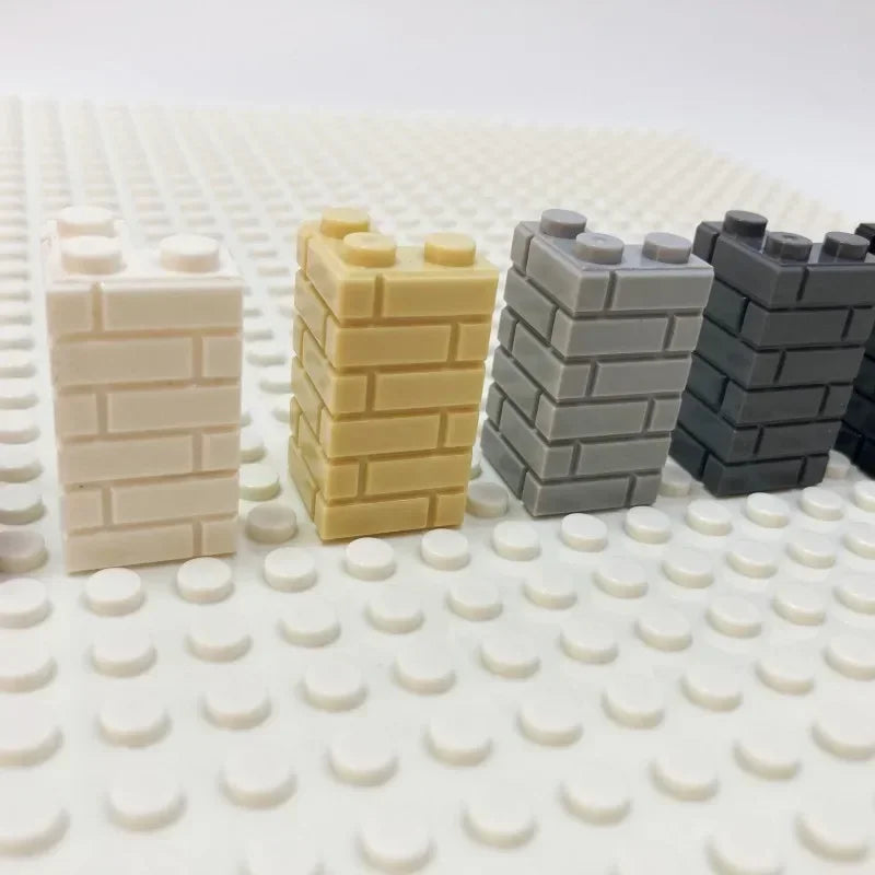 120Pcs Building Block Simulation City Wall Brick Building Block Model Building Accessories Castle Construction Children's Toys