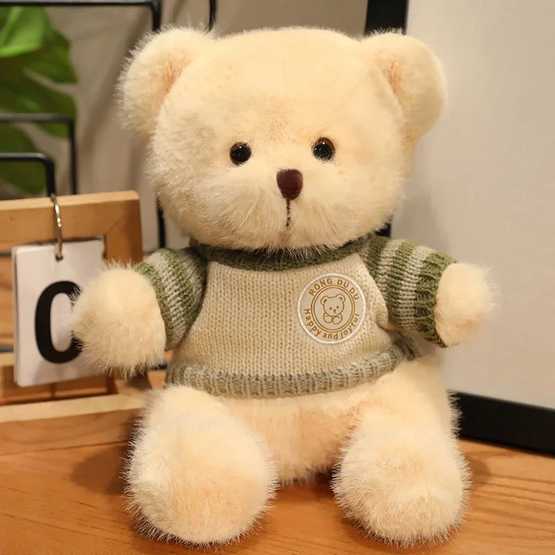 20cm Good Quality Heart Sweater Bear Plush Toys Boys Girls Lovely Cartoon Animals Stuffed Dolls  Christmas Birthday Present