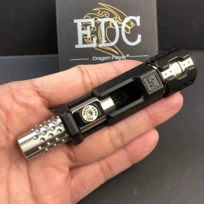 EDC Musketeer Gun Bolt Push Egg Fidget Spinner Multi Functional Slider Ratchet Gyro Metal Rotating Push Block Decompression Toy
