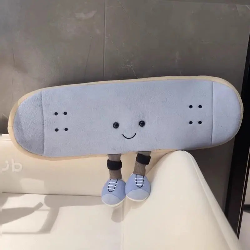 15cm Simulated Skateboard Doll Plush Toy Cartoon Anime Cute Pillow Comfort Desk Decor Fun Plushies Doll Children'S Birthday Gift