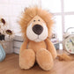 Kawaii Stuffed Plush Animals Soft Dolls Set - Jungle Lion Elephant Tiger Dog Fox Monkey Deer - Children's Gift Baby Kids Hobby