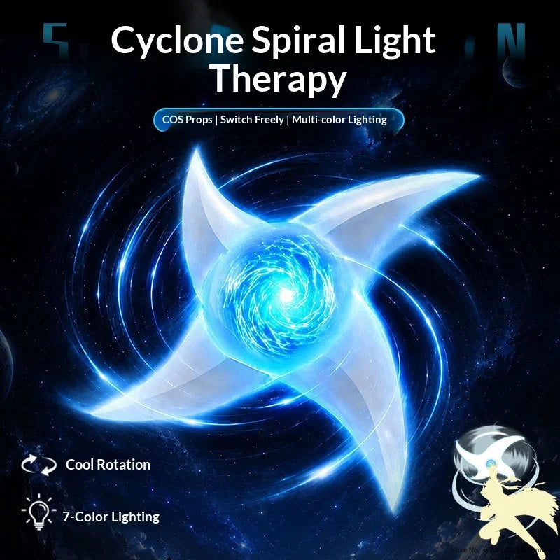 Wind Style Chakra Shuriken Electric Spinning Led Light Up Toy 7 Color Anime Cosplay Prop Ninja Weapons Model Halloween Fan Gift